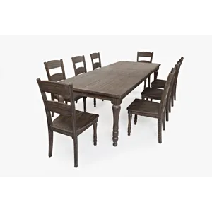 Madison County Reclaimed Pine 106\" Farmhouse Nine-Piece Dining Set