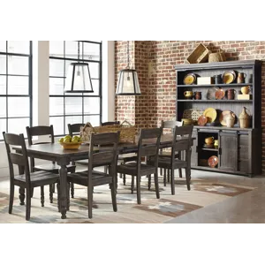 Madison County Reclaimed Pine 106\" Farmhouse Nine-Piece Dining Set