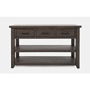 Madison County Rustic Reclaimed Pine Farmhouse Harris 50\" Sofa Console Table