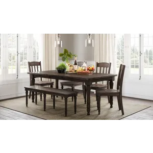 Madison County Rustic Reclaimed Solid Wood Farmhouse 54\" Dining Bench