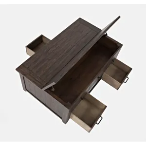 Madison County Rustic Reclaimed Solid Wood 48\" Farmhouse Harris Lift-Top Coffee Table