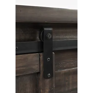 Madison County Rustic Reclaimed Solid Wood Farmhouse 32\" Barn Door Accent Cabinet