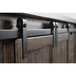 Madison County Rustic Reclaimed Solid Wood Farmhouse 60\" Barn Door Server