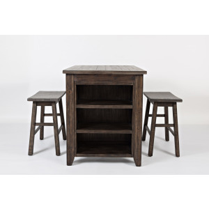 Madison County 3 Piece Counter Height Table Set - Barnwood