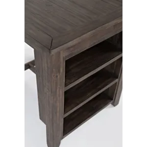 Madison County Rustic Reclaimed Solid Wood Farmhouse 3 Piece Counter Height Dining Set