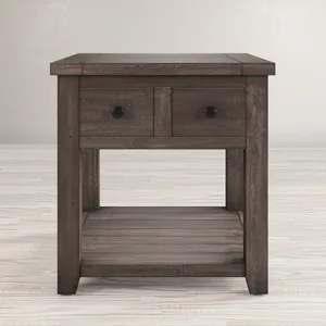 Madison County Rustic Reclaimed Pine Farmhouse End Table
