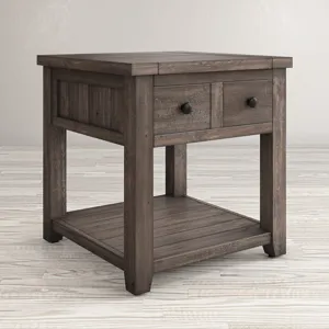 Madison County Rustic Reclaimed Pine Farmhouse End Table