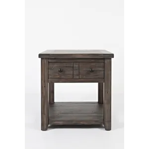 Madison County Rustic Reclaimed Pine Farmhouse End Table