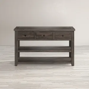 Madison County Rustic Reclaimed Solid Wood Farmhouse Sofa 50\" Sofa Table