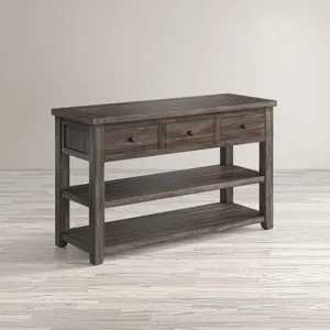 Madison County Rustic Reclaimed Solid Wood Farmhouse Sofa 50\" Sofa Table