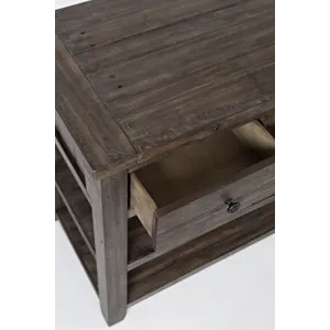 Madison County Rustic Reclaimed Solid Wood Farmhouse Sofa 50\" Sofa Table