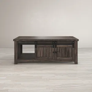 Madison County 50\" Rustic Reclaimed Pine Farmhouse Barn Door Coffee Table