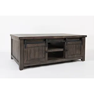 Madison County 50\" Rustic Reclaimed Pine Farmhouse Barn Door Coffee Table