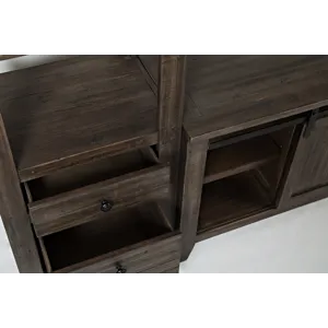 Madison County Rustic Reclaimed Pine Farmhouse Entertainment Center With 60\'\' TV Console