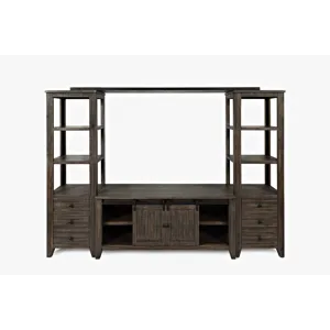 Madison County Rustic Reclaimed Pine Farmhouse Entertainment Center With 60\'\' TV Console