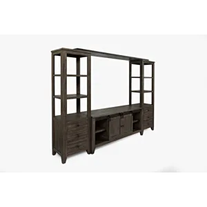 Madison County Rustic Reclaimed Pine Farmhouse Entertainment Center With 60\'\' TV Console