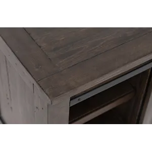 Madison County Rustic Reclaimed Pine Farmhouse 60\" Barn Door Console