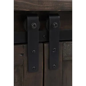 Madison County Rustic Reclaimed Pine Farmhouse 60\" Barn Door Console