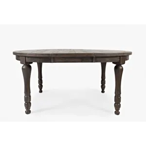 Madison County Rustic Reclaimed Pine Farmhouse Round To Oval 66\" Dining Table