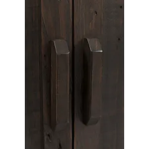 Madison County Rustic Reclaimed Solid Wood Farmhouse 70\" Barn Door Server