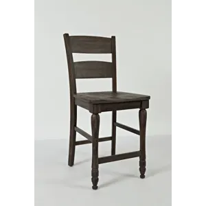 Madison County Rustic Reclaimed Pine Farmhouse Ladderback Counter Stool(Set Of 2)