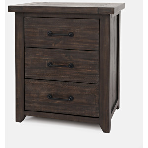 Madison County Rustic Reclaimed Solid Wood Farmhouse USB Charging Nightstand