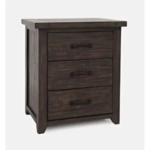 Madison County Rustic Reclaimed Solid Wood Farmhouse USB Charging Nightstand