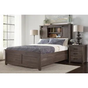 Madison County Rustic Reclaimed Pine Farmhouse Barn Door Bed - King