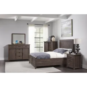 Madison County Rustic Reclaimed Pine Farmhouse Panel Bed - Queen