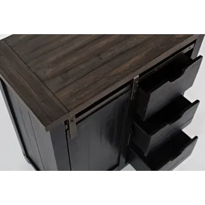 Madison County Rustic Reclaimed Solid Wood Farmhouse 32\" Barn Door Accent Cabinet