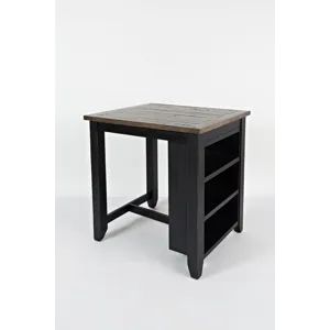 Madison County Rustic Reclaimed Solid Wood Farmhouse 3 Piece Counter Height Dining Set