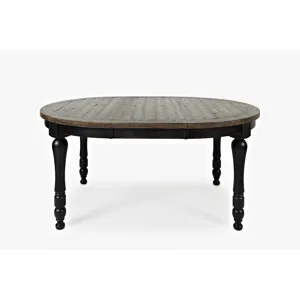 Madison County Rustic Reclaimed Pine Farmhouse Round To Oval 66\" Dining Table