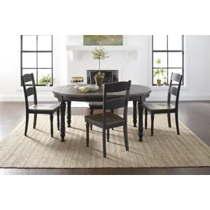 Madison County Rustic Reclaimed Pine Farmhouse Round To Oval 66\" Dining Table