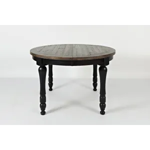 Madison County Rustic Reclaimed Pine Farmhouse Round To Oval 66\" Dining Table