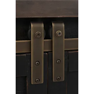 Madison County Rustic Reclaimed Solid Wood Farmhouse 70\" Barn Door Server