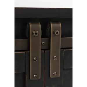 Madison County Reclaimed Pine 72\" Farmhouse Storage Table Seven-Piece Dining Set