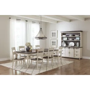 Madison County Reclaimed Pine 106\" Farmhouse Nine-Piece Dining Set