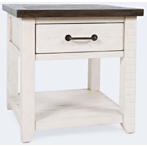 Madison County End Table - Vintage White