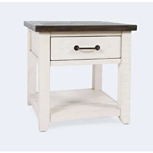 Madison County End Table - Vintage White