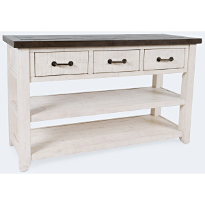 Madison County 3 Drawer Console-Vintage White