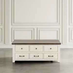 Madison County Rustic Reclaimed Solid Wood 48\" Farmhouse Harris Lift-Top Coffee Table