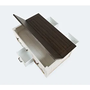 Madison County Rustic Reclaimed Solid Wood 48\" Farmhouse Harris Lift-Top Coffee Table