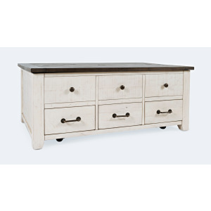 Madison County Lift Lid Cocktail Table - Vintage White
