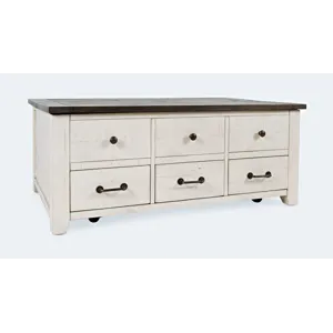 Madison County Lift Lid Cocktail Table - Vintage White