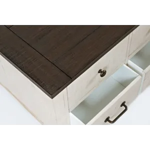 Madison County Rustic Reclaimed Solid Wood 48\" Farmhouse Harris Lift-Top Coffee Table