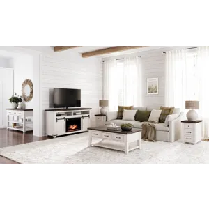 Madison County Rustic Reclaimed Pine Farmhouse Harris USB Charging Chairside Table