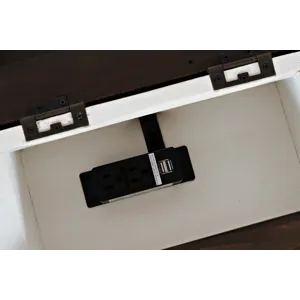 Madison County Rustic Reclaimed Pine Farmhouse Harris USB Charging Chairside Table