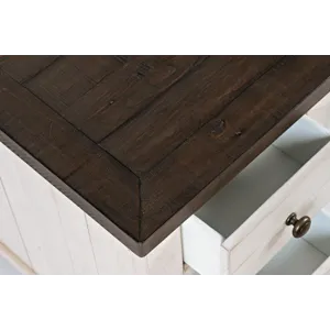 Madison County Rustic Reclaimed Pine Farmhouse Harris USB Charging Chairside Table