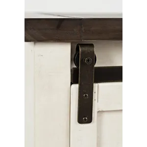 Madison County Rustic Reclaimed Solid Wood Farmhouse 32\" Barn Door Accent Cabinet