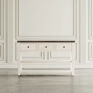 Madison County Rustic Reclaimed Solid Wood Farmhouse Sofa 50\" Sofa Table